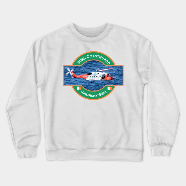 Irish Coastguard search and rescue Helicopter, Crewneck Sweatshirt by AJ techDesigns